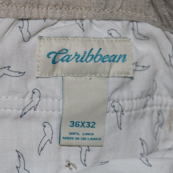 Caribbean Cargo Linen Pants Waist 32x32 Inseam - Picture 6 of 11